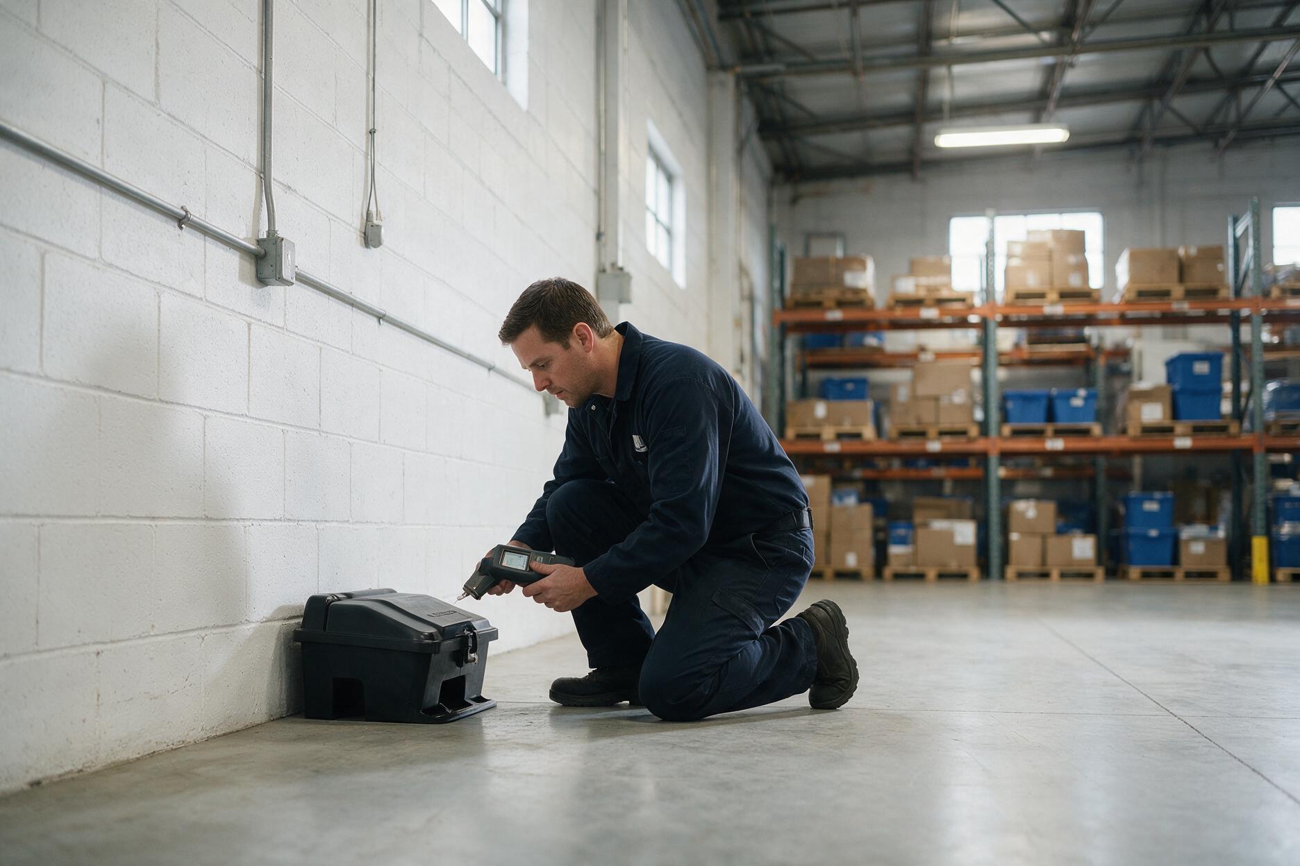 DesFa Techniker mit mobiler Werkstatt und Monitoringgeräten im Einsatz